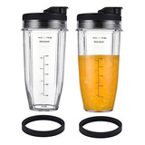 Taza Nutri Ninja 24oz Con Tapa Sip & Seal, 2 Unidades