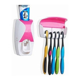 Dispenser Pasta Dental Porta Cepillo 2 En 1 Soporte Dientes