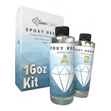 Kit De Resina Epoxi De 16 Ozde Gencrafts, Transparente Como