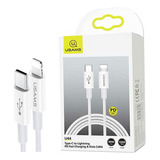 Cable Usb Tipo C Compatible Con iPhone 1,2 Metros Blanco