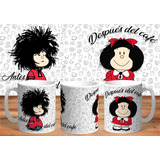 Tazas De Cerámica Mafalda, Antes Y Después Del Café