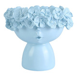 Flower Wreath Girl Vase Crown Doll Planter Decor