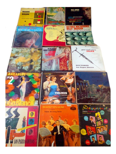 Lote 15 Discos De Vinilo Retro  Grandes Bandas Parranderos