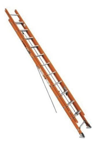 Escalera Extensible 24 Pasos Fibra Vidrio 175kg Truper 16757 Color Naranja