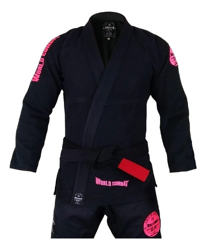 Kimono World Combat New Let's Roll - Black Pink
