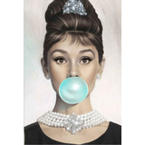 Placa Poster Mdf 60x40 Cm Audrey Hepburn 