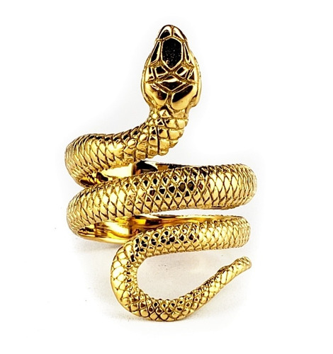 Anillo Víbora Dorado Acero Inoxidable Unisex Serpiente