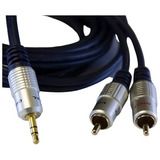 Cable Mini Plug Stereo A 2 Rca. 5mts Reforz. Puresonic. 