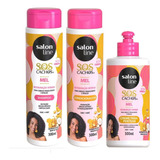 Kit Salon Line Sos Cachos Mel Restauração Intensa C/3