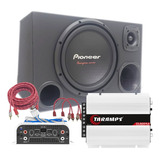 Caixa Trio Pioneer Completa 700w Cara Preta + Módulo Taramps