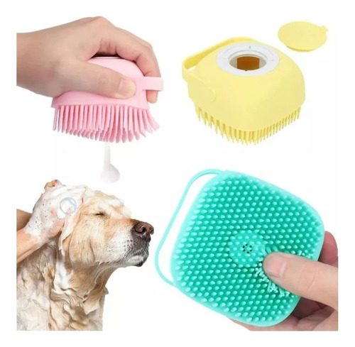 Esponja Dientes De Silicona Recargable Baño Mascota Facil Us