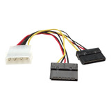 Cable Poder Sata Molex Dual Hembra 4 Pines A 2 Sata Macho