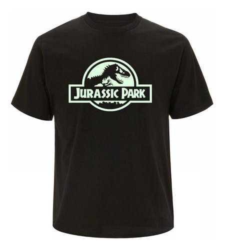 Remera Adulto Jurassic Park Brilla En La Oscuridad 100%algod