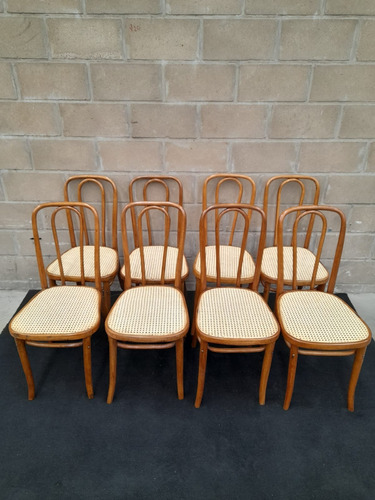 Antiguo Juego De Thonet  Original 8 Sillas Mod 391 C/ Sello