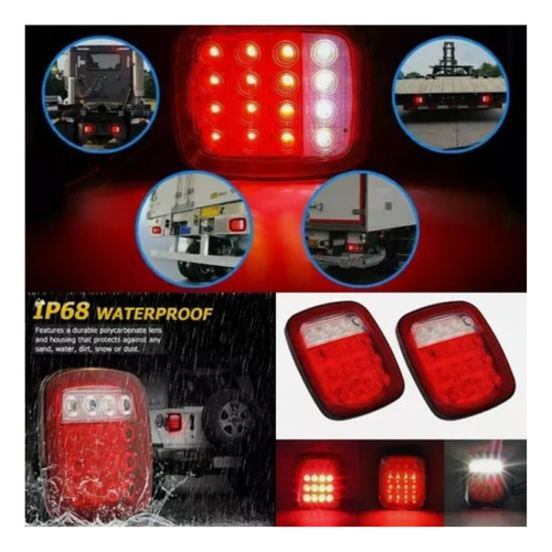 Stop Trasero Tipo Jeep Wrangler Rubicon Camion Pick Up 38led Foto 4