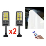 2pcs Mini Luminaria Led Solar Sensor De Pared De Calle 128co