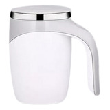 Taza Termo Agitacion Magnetica Acero Inoxidable C/ Tapa Iman Color Blanco/gris