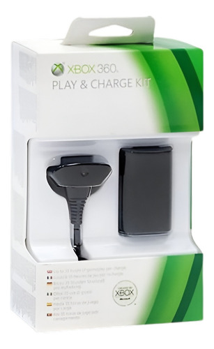 Kit De Carga Juega Xbox 360 Batería 4800 Mah Cable Cargador