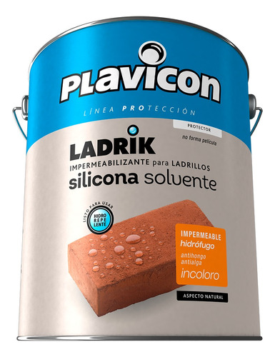 Pintura Para Ladrillos Ladrik Silicona Solvente X 4 Lt. 