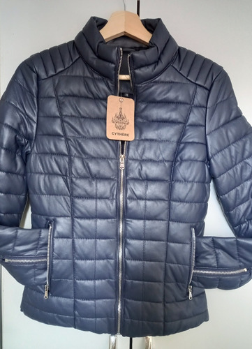 Campera Inflable Abrigo Mujer T Xs Marcacythére  Azul Marino