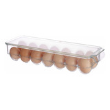 Contenedor De Huevos Con Tapa-huevera Para 14u Transparente