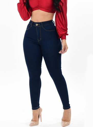 Calça Jeans Feminina Cintura Super Alta Levanta Bumbum Dins