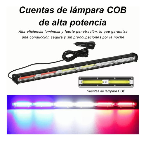 Barra Torreta Estrobo Par Luces Código Policia 24 PuLG 40w