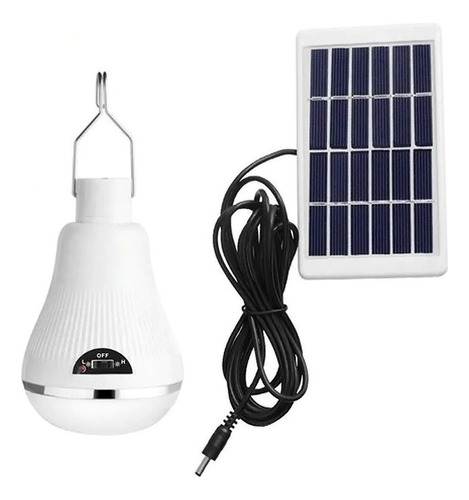 Ampolleta Led Con Panel Solar 7 Horas De Luz Usb Recargable