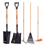 Kit Combo De Jardineria Tramontina Palas + Rastrillo + Otros