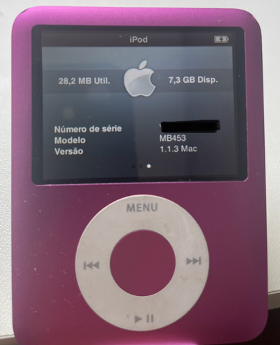 Apple iPod Nano 3rd Gen 8gb Rosa Mb453