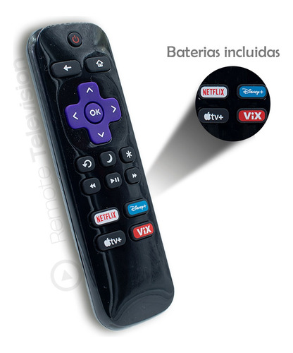 Control Remoto Sharp Smart Para Roku Tv