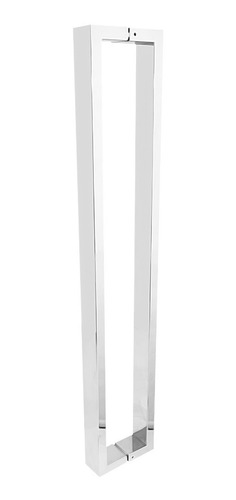 Puxador Inox Retangular 60cm 40x20 Polido - Madeira E Vidro
