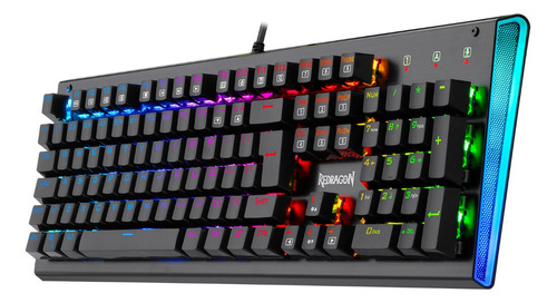 Teclado Mecanico Gamer Aryaman Rgb Preto V2 Switch Azul