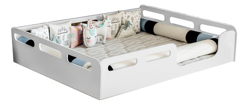 Cama Infantil Helena Montessoriana Casal Branca