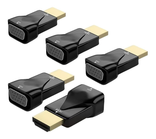 Paquete De 5 Adaptadores Hdmi A Vga, Convertidor Hdmi Macho