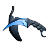 Karambit Azul C Personalizado Laser Con Nombre O Iniciales