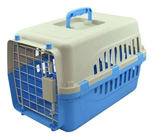 Transportadora Para Perro Y Gato Raza Pequeña Marca Sunny Color Azul Cielo