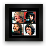 Quadro Azulejo Com Moldura Beatles Let It Be 15x15 Cor Preto Cor Da Armação Preto