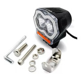 2 Faros Led Buho Blanco Ojo Azul Estrobo Moto Chopper