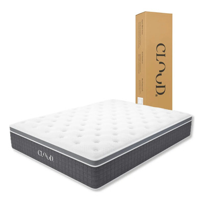 Colchón Individual Cloud Pro Hybrid Tech - Memory Foam Gel Espuma Alta Densidad Caja Firmeza Media Tela Cool Feel Suavidad Frescura Hipoalergénica Resortes Pocket Cloud Confort | Meses sin interés