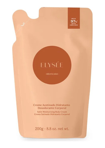 Refil Creme Hidratante Corporal Elysée 200g O Boticário