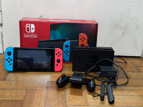 Nintendo Switch 32gb Standard Rojo Neón, Azul Neón Poco Uso