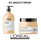 Kit Absolut Repair Loreal Shampoo 750ml + Máscara 500g