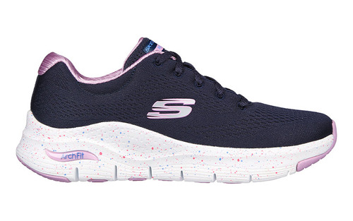 Tenis Training Skechers Arch Fit - Freckle Me - Azul Rosa