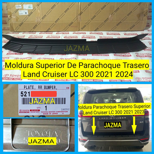 Moldura Parachoque Trasero Land Cruiser Lc 300 Vx Zx Gx.r  Foto 2