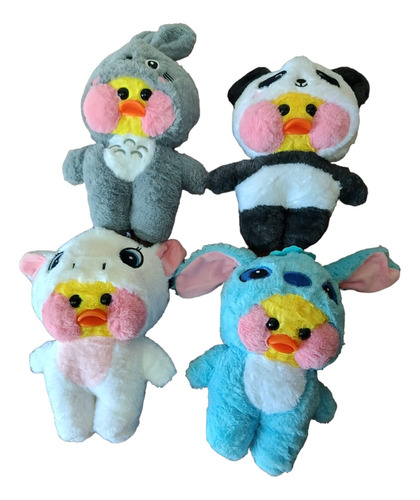 Peluche Pato Lalafanfan Con Disfraz Suave Duck Hermosos X1