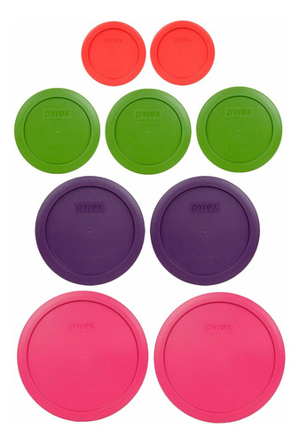 Pyrex (2 -pc 6/7 Tazas Fucsia (2) -pc 4 Tazas Púrpura (3) .