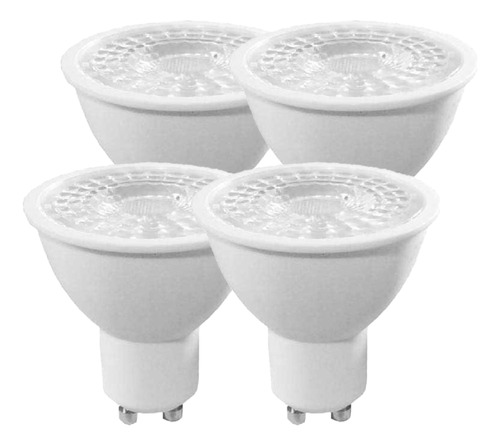 Lámpara Led Gu10 Dimerizable Dicroica Luz Cálida X4 Unidades