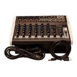 Consola Mixer Potenciado Parquer 8 Canales 125w Por Lado