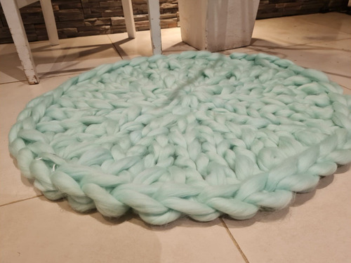 Alfombra Nórdica Circular Merino Tejido Xxl 50 Cm Colores